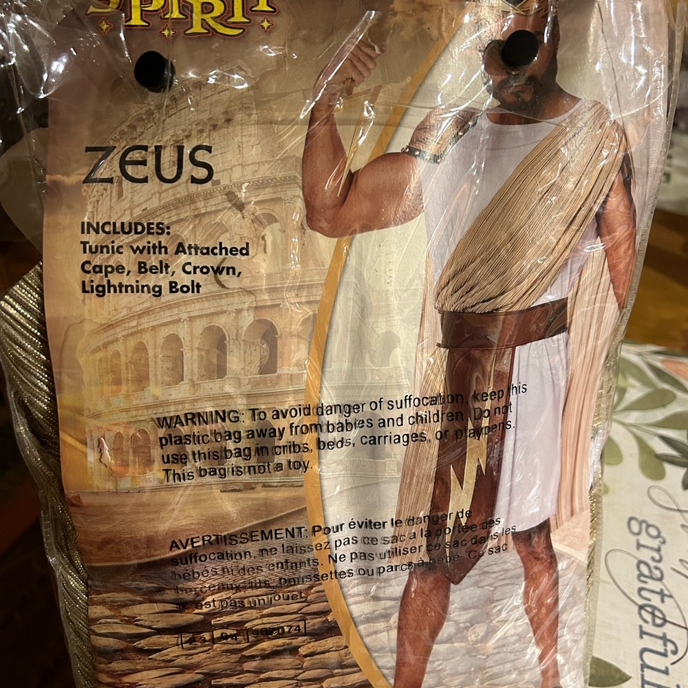Spirit Men's Zeus Costume in White and Gold